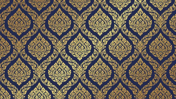 Mavi Arkaplanda Tayland Süslemeleri