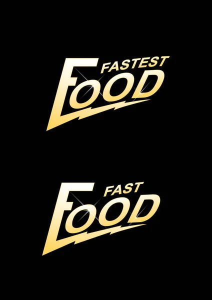 Fast Food Gold Logosu, renkli vektör çizimi
