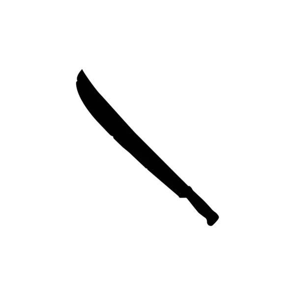 Zbraň Mačetový Nůž Barevná Vektorová Ilustrace — Stockový vektor