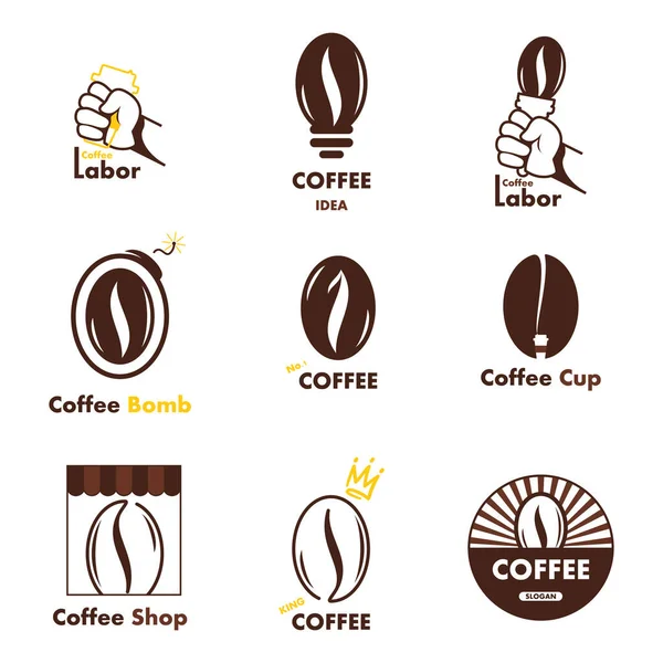 Λογότυπο Καφετέριας Που Απομονώνονται Λευκό Φόντο Διάνυσμα Στοιχεία Σχεδιασμού Επιχειρηματικά — Διανυσματικό Αρχείο