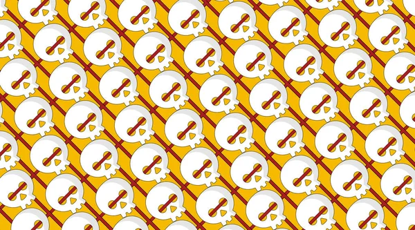 Kurukafalar Scott desenli arkaplan, renkli vektör çizimi