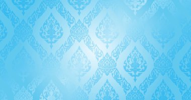 Tayland Deseni Açık Mavi arkaplan
