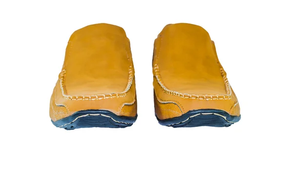 Klasické hnědé kožené boty — Stock fotografie