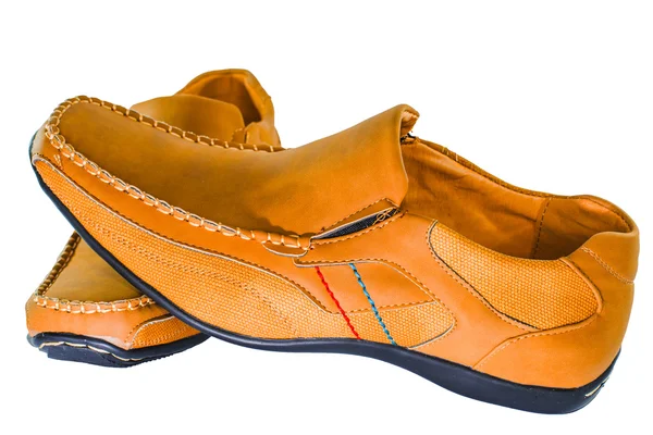 Klasik kahverengi deri ayakkabılar. — Stok fotoğraf