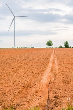 Rüzgar türbinleri elektrik alanı, tüm tarım ekimi Tayland'da üretmek