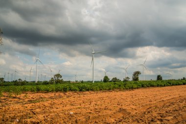 Rüzgar güç teçhizatları tarım ülke Tayland at.