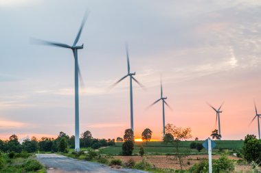 Rüzgar güç teçhizatları tarım ülke Tayland at.