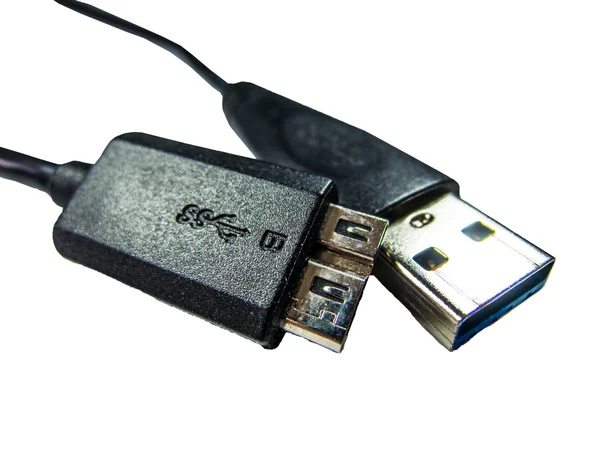 HDMI-kabel isolerad på vit bakgrund — Stockfoto