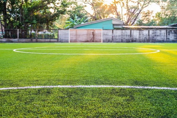 Piłka nożna pole trawa sztuczna — Zdjęcie stockowe