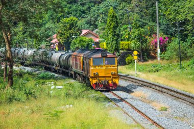 Tren demiryolu taşıma kırsal, saraburi-Tayland