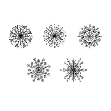 Basit vektör çizimi kar taneleri