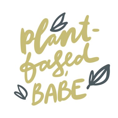 Bitki bazlı bebek. Tasarımınız için illüstrasyon alıntısı: kart, afiş, poster, tişört