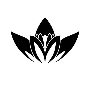 Nilüfer çiçeğinin minimalist vektör çizimi