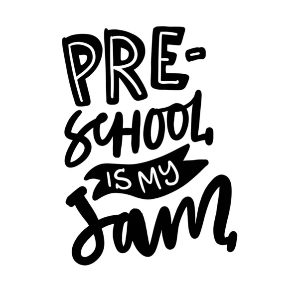 Black Lettering Pre School Jam Ribbon — Stock vektor