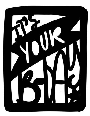 Tasarımın için doğum günü kartı. Mutlu yıllar.