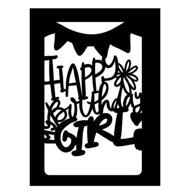 Doğum günün kutlu olsun. El yazısı resimleme