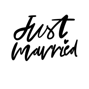 Tasarımın için düğün tabelası. Yeni evlendi.