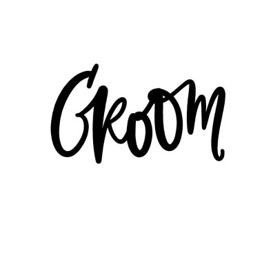 Tasarımın için düğün tabelası. Damat