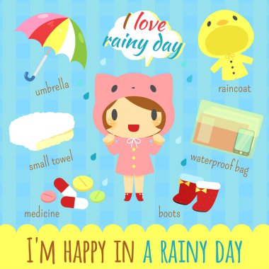 Bir yağmurlu günde mutlu