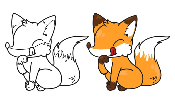Illustratie van cute cartoon foxy — Stockvector