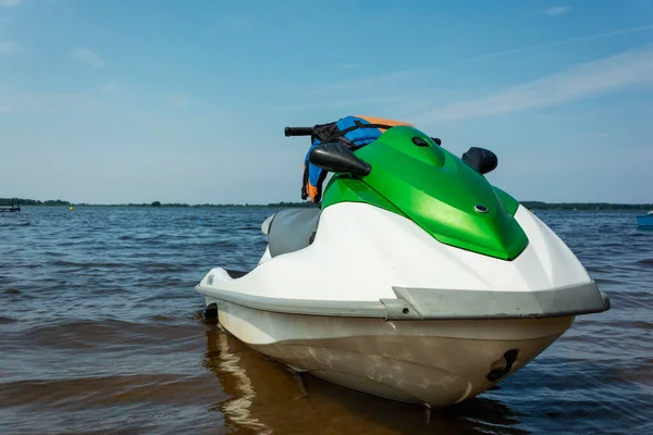 Schöner Jetski See Jetski Fahren Aktiver Lebensstil Wasser Hitze Urlaub — Stockfoto