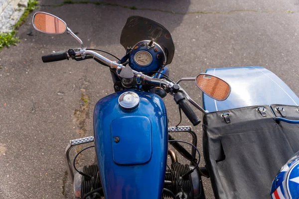 Sosnovy Bor Russia September 2021 Soviet Motorcycle Ural Sidecar Parking — Stock Photo, Image