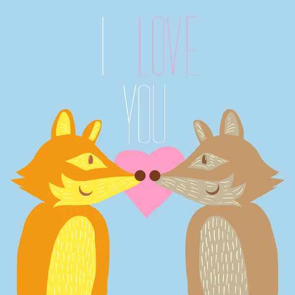 Fox miłości — Wektor stockowy