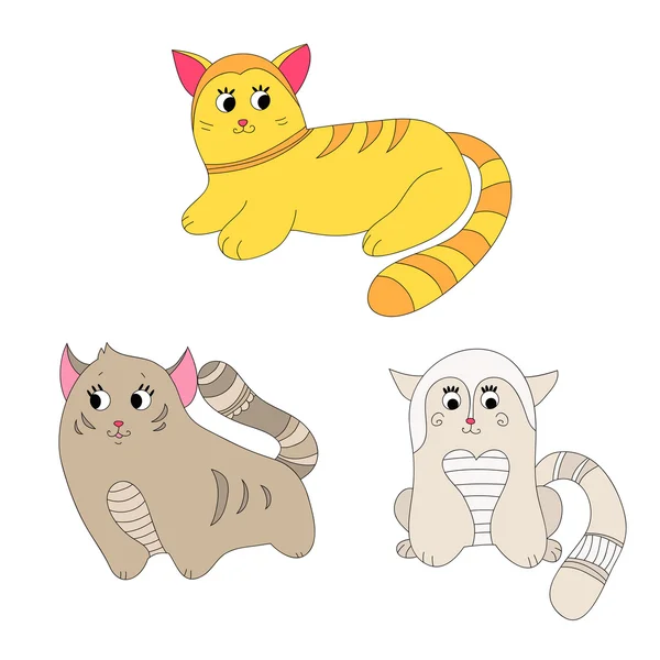 Trois chats — Image vectorielle