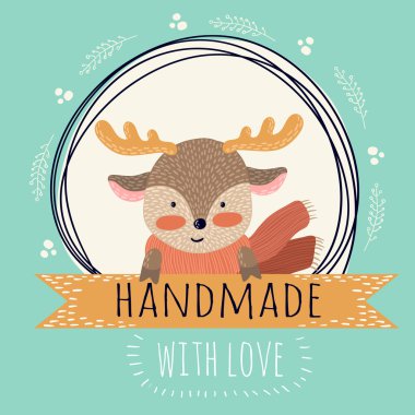 Handmadebanner ile sevimli geyik yavrusu