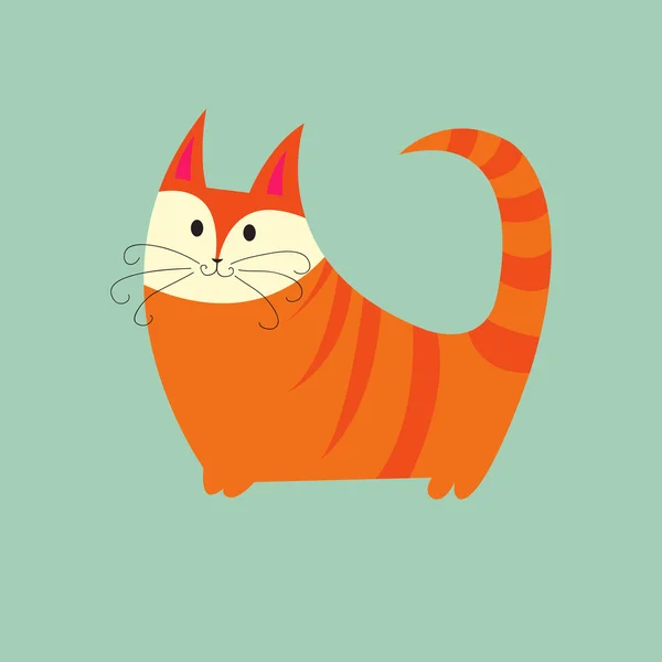 Rode cartoon kat — Stockvector