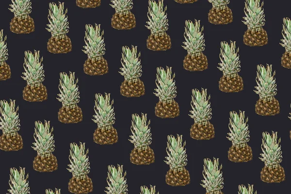 Piña Calienta Con Hojas Fondo Tintero Pantone Moda Patrón Frutas —  Fotos de Stock