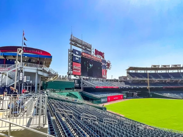 Washington Usa September 2021 Nationals Park Scoreboard Outfield Seen Right — Stock Photo, Image