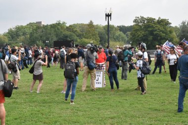 Washington, DC, ABD - 18 Eylül 2021: J6 Protestosu için Adalet az nüfuslu