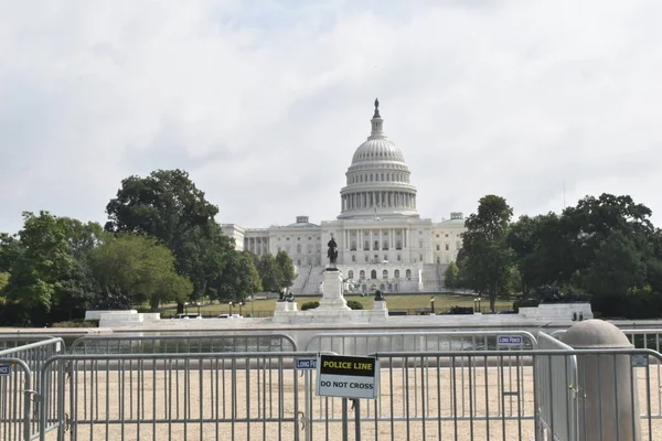 Washington Usa 2021 Szeptember Biztonsági Kerítés Capitolium Köré Állítva Igazságszolgáltatás — Stock Fotó