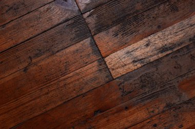 turuncu ahşap desenli eski tahtalar çapraz yakın çekim yatar kusurlar ve çizikler dizayn için grunge arkaplan