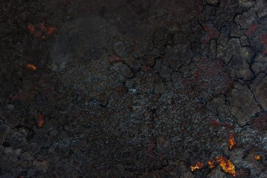 yakın plan siyah kurum ve çatlamış arkaplan tasarım için