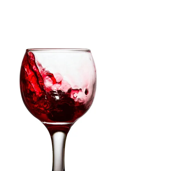 Bebida Alcohólica Élite Vino Tinto Salpicadura Una Copa Con Uvas —  Fotos de Stock