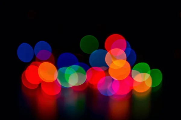Magia Multicolor Abstracción Luces Borrosas Guirnaldas Navidad Concepto Vacaciones Invierno — Foto de Stock