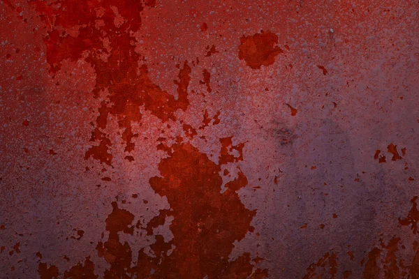 Misteriosa Textura Metal Rojo Cubierto Con Pintura Antigua Fondo Grunge — Foto de Stock
