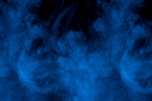 Mysterious blue patterns mystical cigarette vapor ghostly and misty fluffy and charming abstraction for design