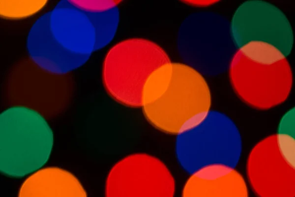 Jasne Światła Bożego Narodzenia Zamazane Girlandy Zbliżenie Koncepcja Zimowego Tła — Zdjęcie stockowe