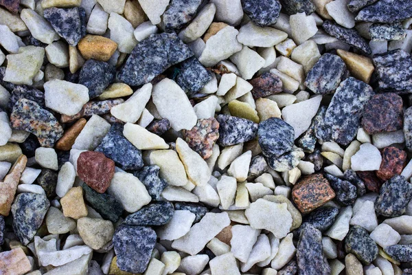 Texture Ballast Layer Multicolored Bright Stones Close Background Design — Stock Photo, Image