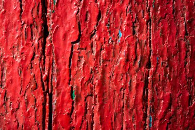 Tasarım için pürüzlü bir yüzey grunge arka planında kusurlu kırmızı sanatsal ahşap dokusu
