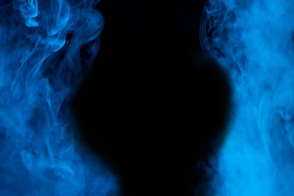 Mysterious Patterns Blue Steam Partly Thick Transparent Exciting Abstraction Design — Stock Photo, Image