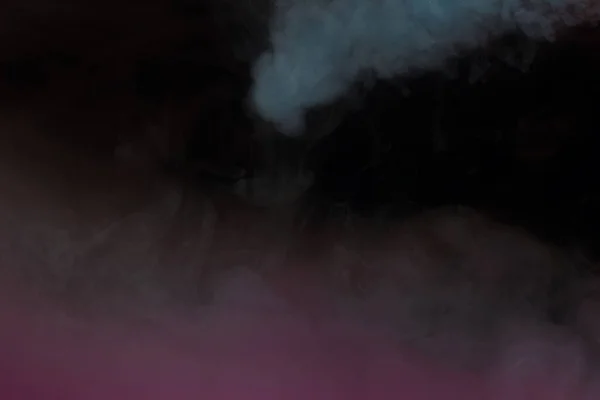 Mystérieuse Abstraction Multicolore Fumée Cigarette Sur Fond Sombre Concept Tabagisme — Photo