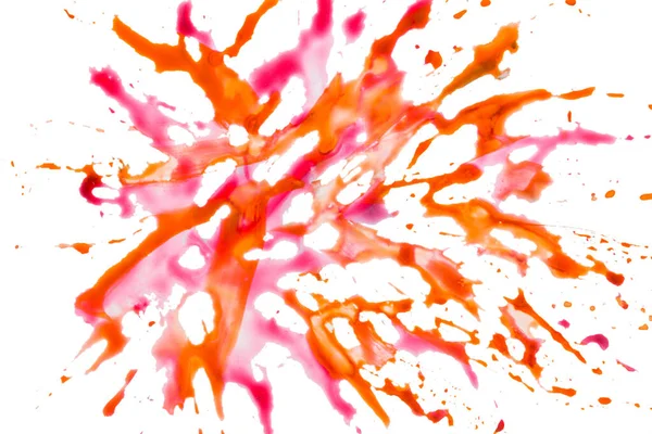 Ljus Flerfärgad Klump Akvarell Närbild Läcker Droppar Vacker Abstraktion — Stockfoto
