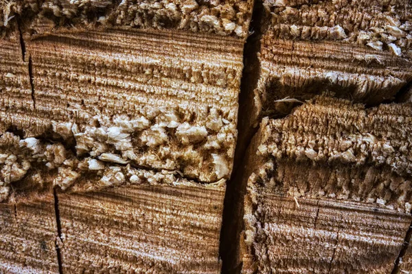 Textur Von Rissigem Holz Geschnitten Nahaufnahme Ist Keine Glatte Oberfläche — Stockfoto