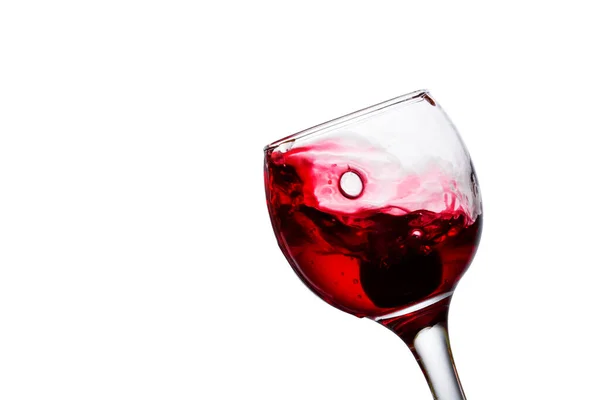 Delicioso Respingo Vinho Conceito Closeup Vidro Uma Bebida Alcoólica Popular — Fotografia de Stock