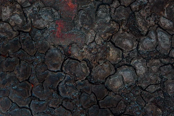 Black Soot Metal Thin Dark Cracks Close Background Design — Stock Photo, Image