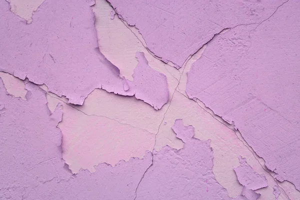 Bright Purple Paint Partly Peeling Close Wall Old Building Background — Stock Photo, Image